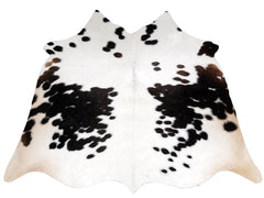 Luxurious Dark Brown Cowhide Rug with Natural Hair for Stylish Bedrooms or Living Rooms - Hypoallergenic & Non-Slip Suede Back