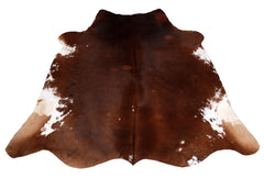 Luxurious Dark Brown Cowhide Rug | Hypoallergenic & Non-Shedding | Large Size for Bedroom or Living Room | Handpicked Premium Quality