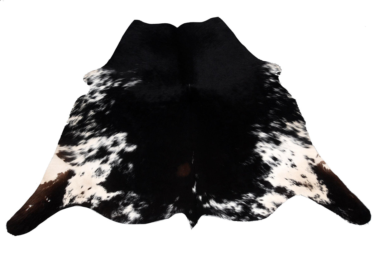 Luxury Dark Brown Cowhide Rug - Handcrafted Hypoallergenic Rug with Natural Dark Brown Hair for Bedroom/Living Room - Medium Size (16-20 sq