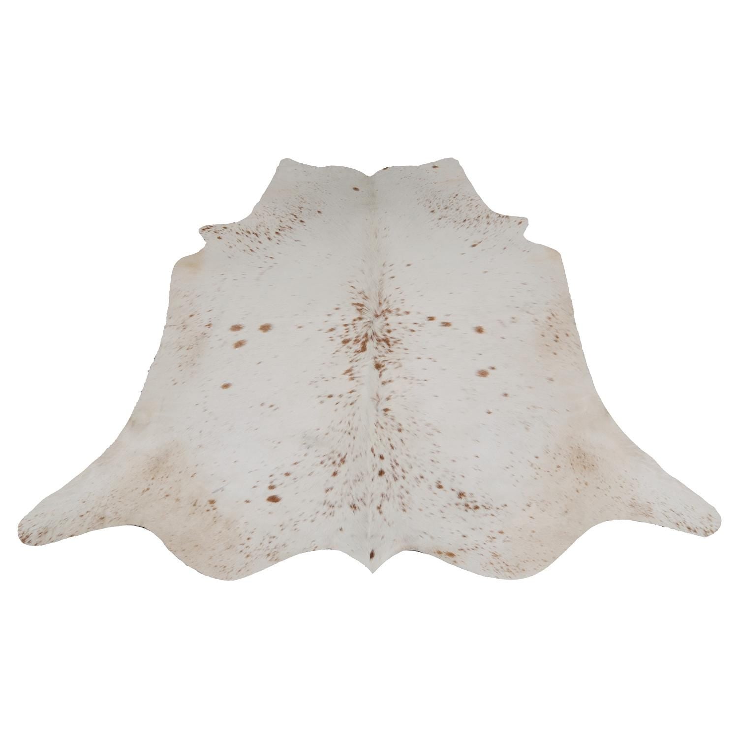 Luxuriously Chic Grey & White Large Cowhide Rug with Spotted Hair - Hypoallergenic - Non-Slippery Suede Back - Unique Natural Beauty