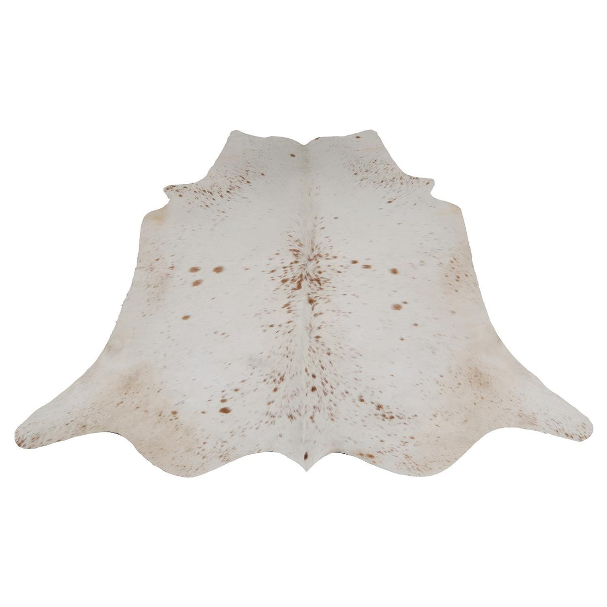 Luxuriously Chic Grey & White Large Cowhide Rug with Spotted Hair - Hypoallergenic - Non-Slippery Suede Back - Unique Natural Beauty