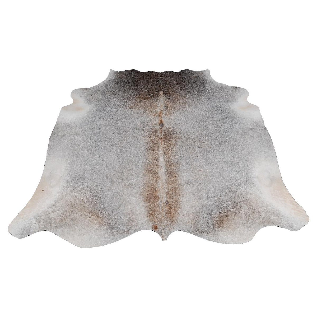 Luxury Grey & White Cowhide Rug - Large Spotted Hair Rug for Bedroom - Living Room - Hypoallergenic, Non-slip Backing, Non-shedding - Free