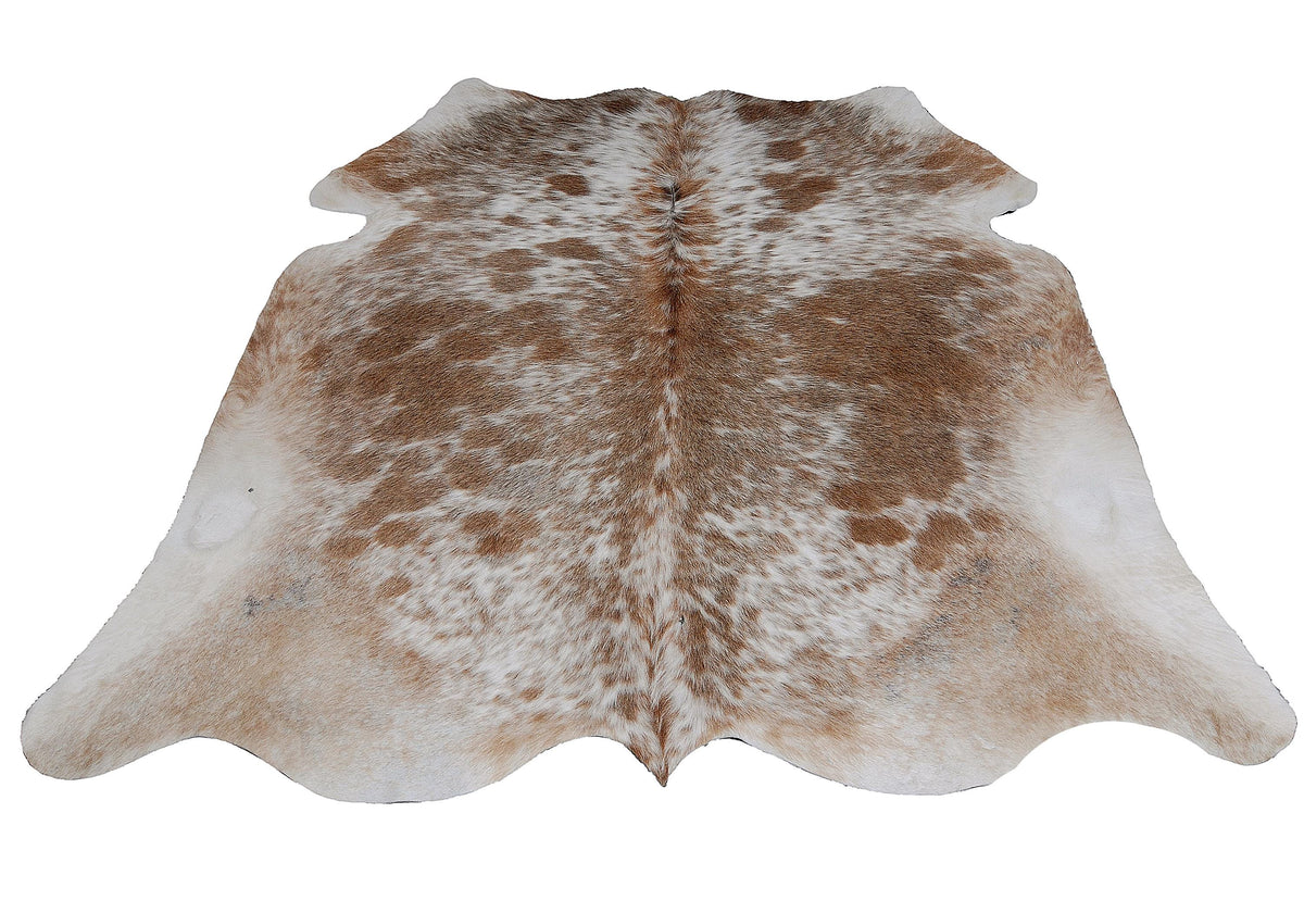 Luxury Brown & White Cowhide Rug - Large Size - Hypoallergenic, Non-Slip, Non-Shedding - Perfect for Home Decor - Upholstery