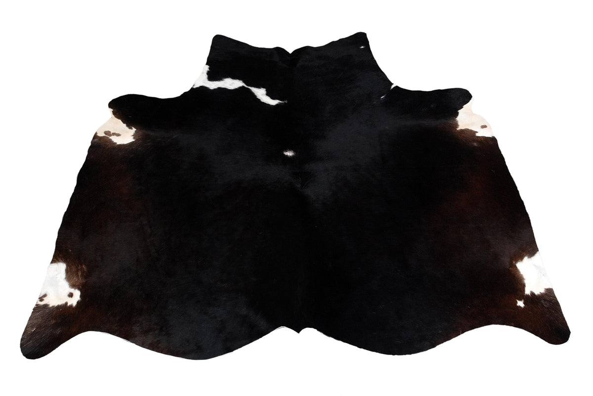 Luxurious Black & White Cowhide Rug for Stylish Décor | Hypoallergenic, Non-Slip, Unique Natural Beauty | Large Size, Free Shipping!