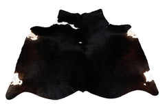 Luxurious Black & White Cowhide Rug for Stylish Décor | Hypoallergenic, Non-Slip, Unique Natural Beauty | Large Size, Free Shipping!