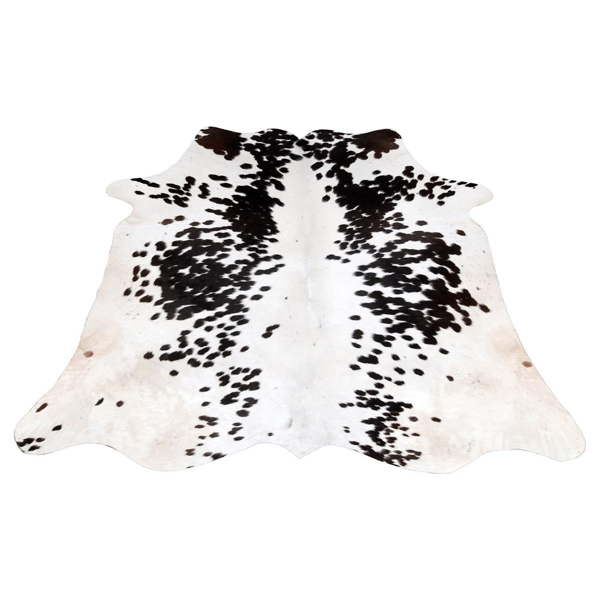 Luxurious Dark Brown & White Cowhide Rug - Small Animal Print Area Rug with Non-Slip Backing - Hypoallergenic Properties