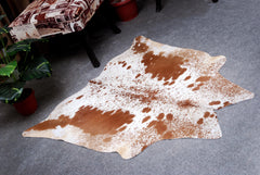 Luxury Brown & White Cowhide Rug with Non-Slip Backing | Hypoallergenic - Non-Shedding | Handcrafted from 100% Natural Hides | Free Shipping