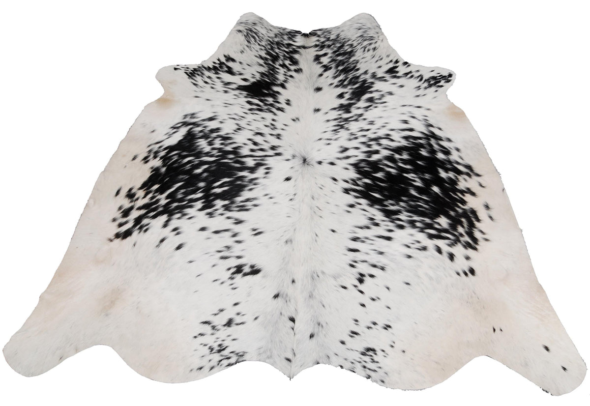 Luxurious Black & White Cowhide Rug | Hypoallergenic - Non-Slip Suede Back | Premium Quality - Unique Natural Beauty | Ideal for Bedroom