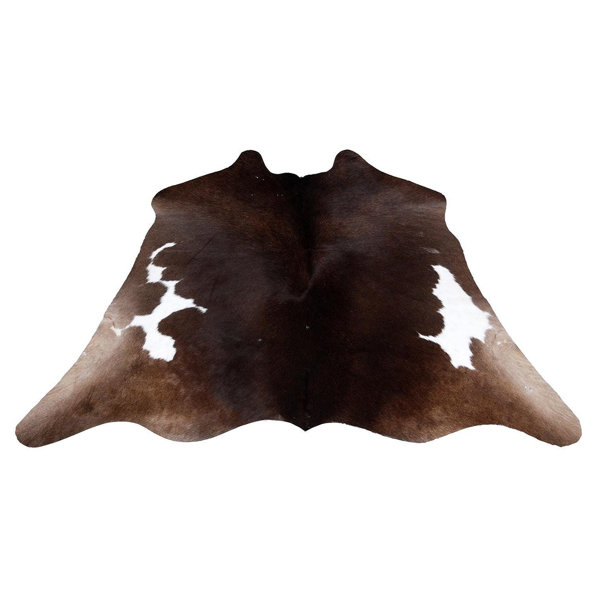 Luxurious Natural Cowhide Rug - Dark Brown & White Animal Print Small Area Rug - Hypoallergenic, Non Shedding, Handcrafted Quality - Free
