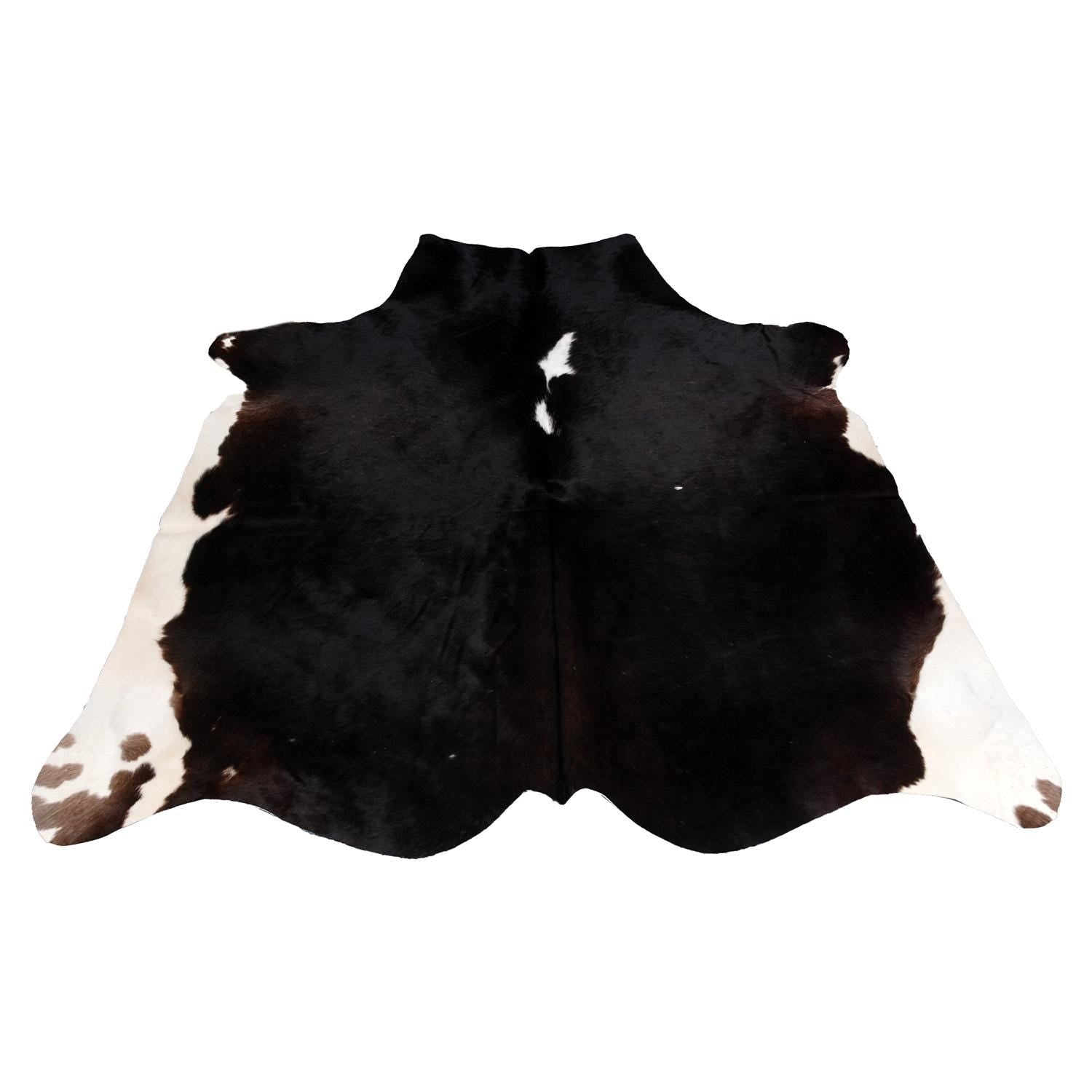 Luxurious Handcrafted Black & White Cowhide Rug - Hypoallergenic, Durable, and Unique Beauty for Modern Home Decor