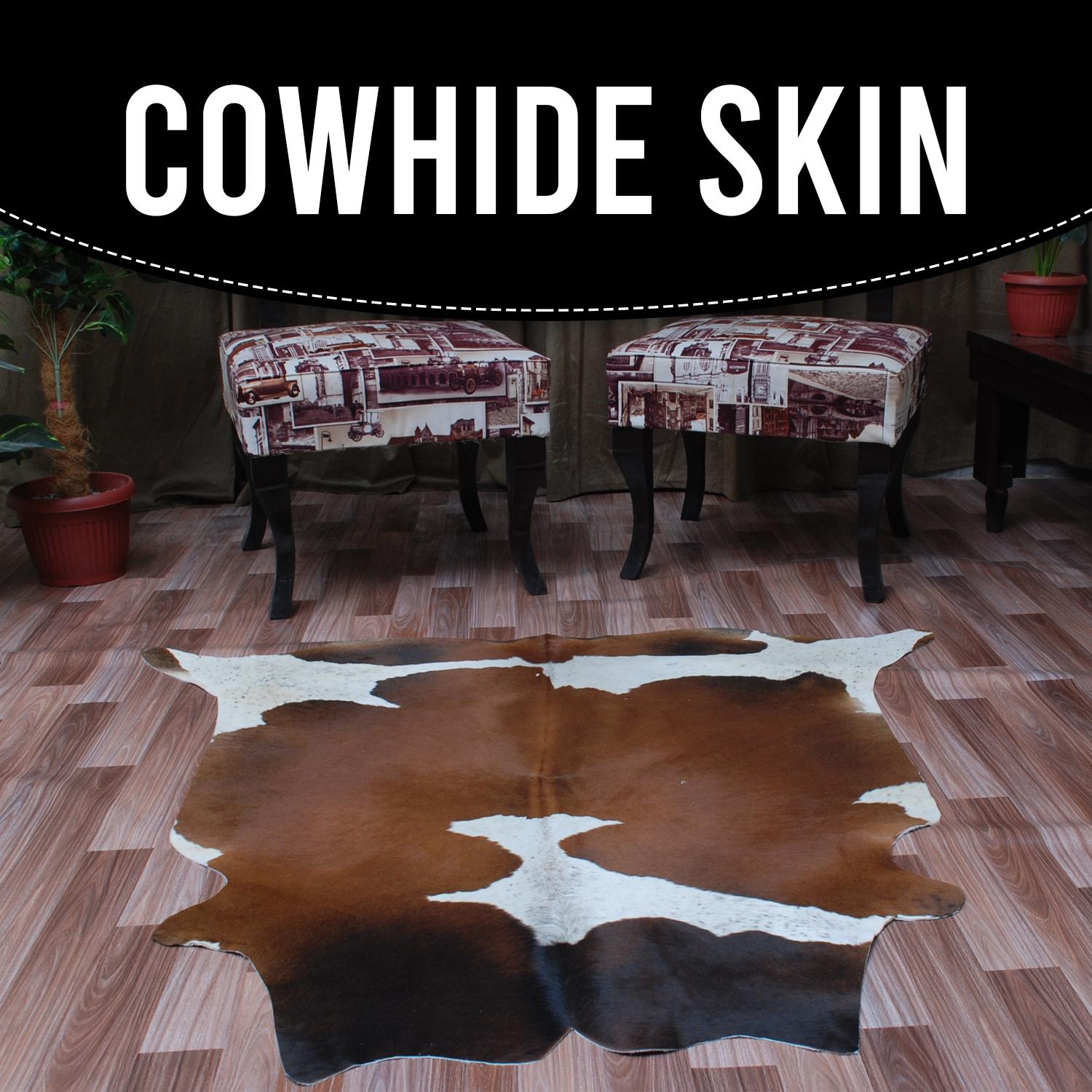 Luxurious Red and White Cowhide Rug for Elegant Home Décor - Handcrafted, Hypoallergenic, and Unique Beauty
