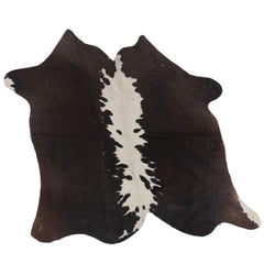 Luxury Handcrafted Cowhide Rug - Hypoallergenic, Non-Slip Backing, Unique Marks - Medium Size Perfect for Bedroom or Living Room