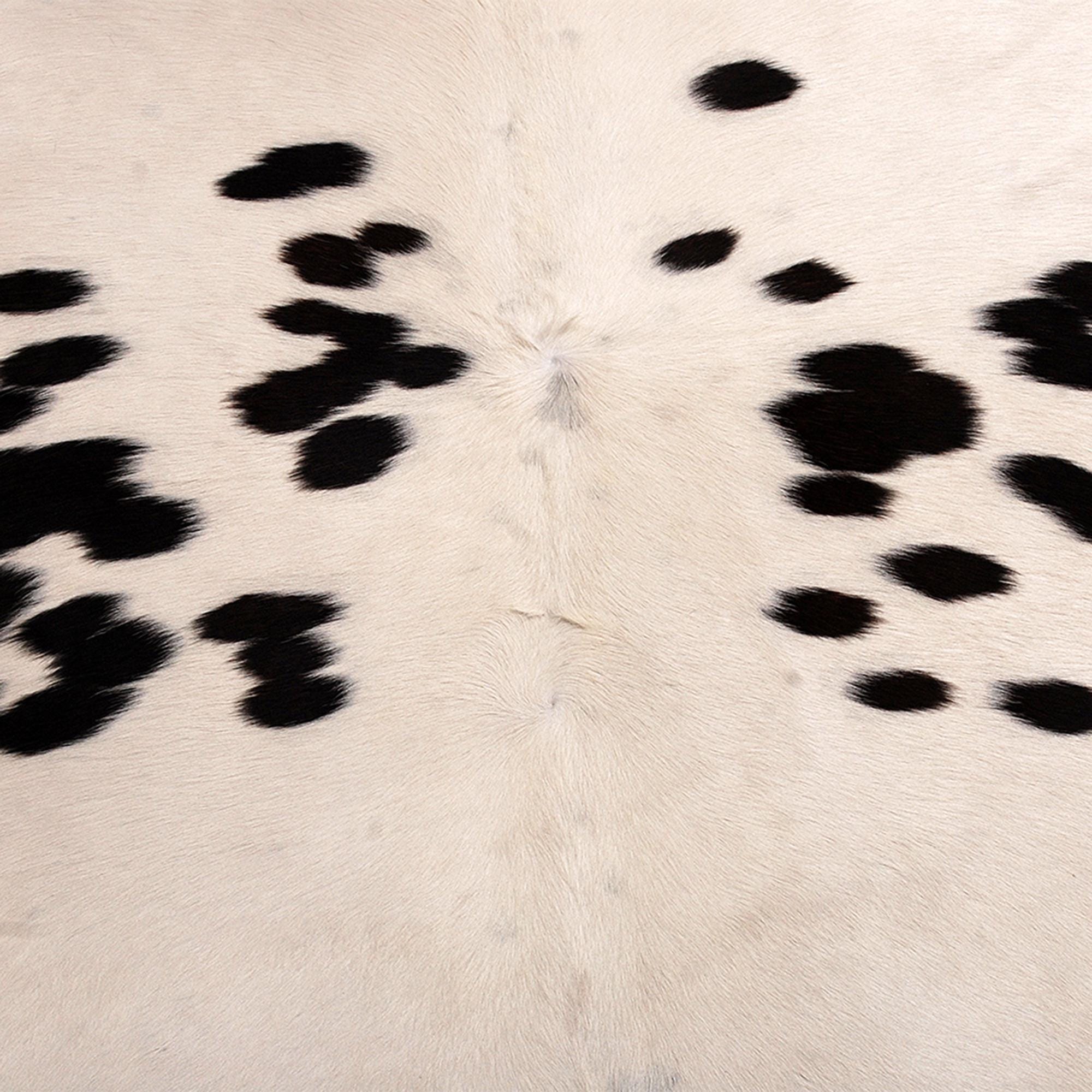 Luxuriously Soft Medium Brown & White Cowhide Rug | Hypoallergenic - Durable with Unique Animal Pattern | Handcrafted Natural Hide for