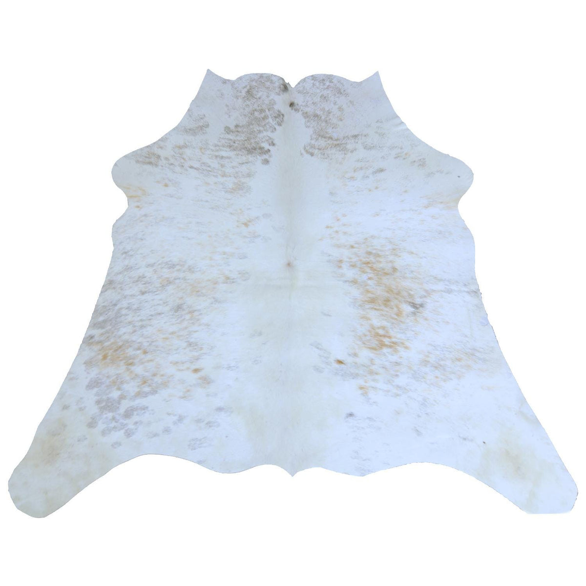 Luxurious Handcrafted Cowhide Rug with Natural Brown and White Hair - Hypoallergenic, Durable, and Timeless Beauty for Living Room or