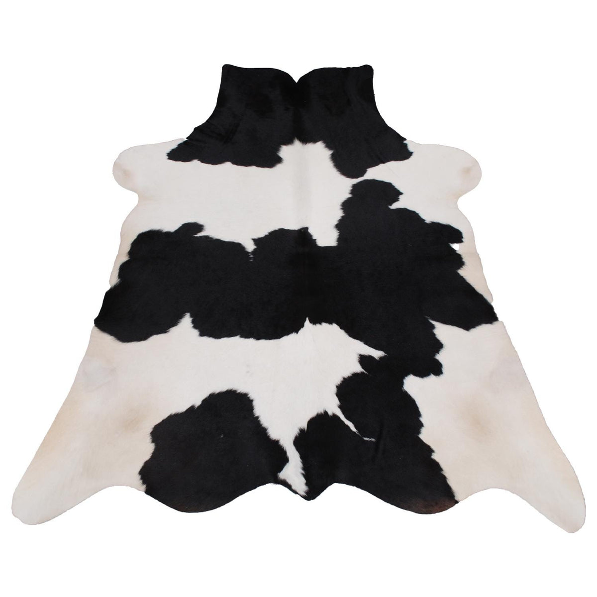 Luxury Black and White Cowhide Rug - Hypoallergenic Medium Hair on Salt & Pepper Rug for Home Decor - Unique, Durable, Handcrafted Elegance