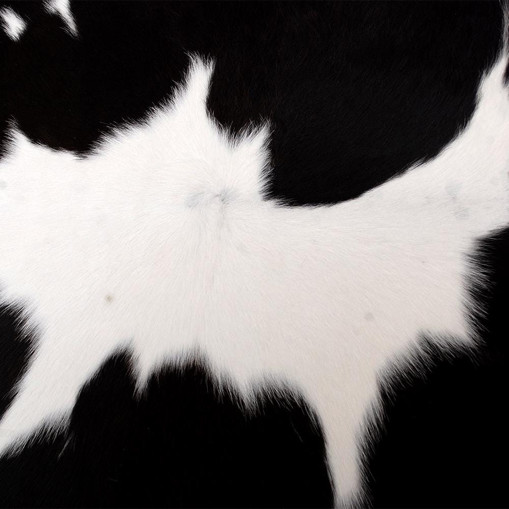 Luxury Dark Brown & White Cowhide Rug | Hypoallergenic - Durable | Handcrafted Medium Size Cow Skin Hair on Rug | Bedroom - Living Room