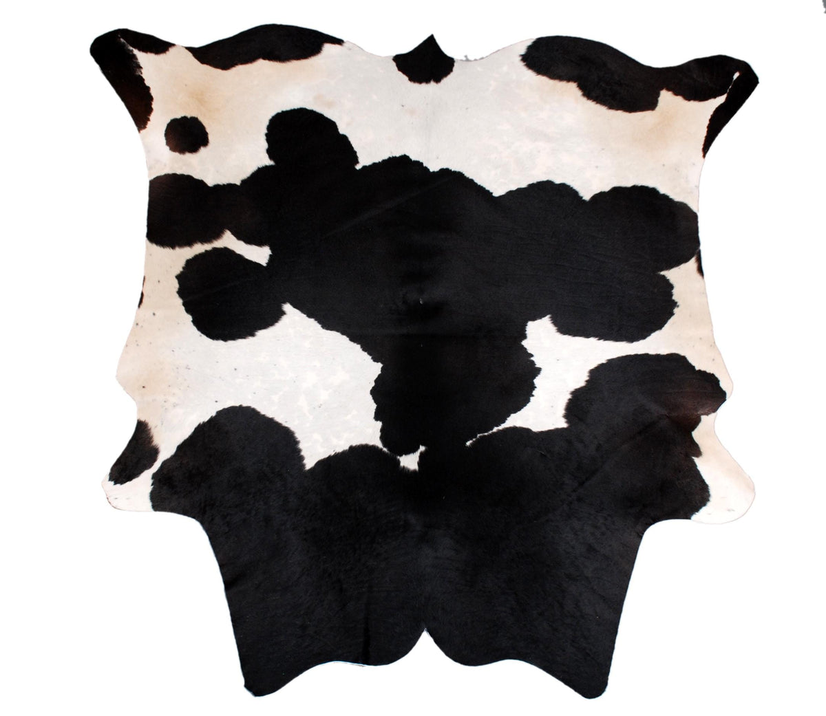 Luxurious Black & White Cowhide Rug | Handcrafted Medium Rug for Modern Home Décor | Hypoallergenic, Durable - Unique Beauty