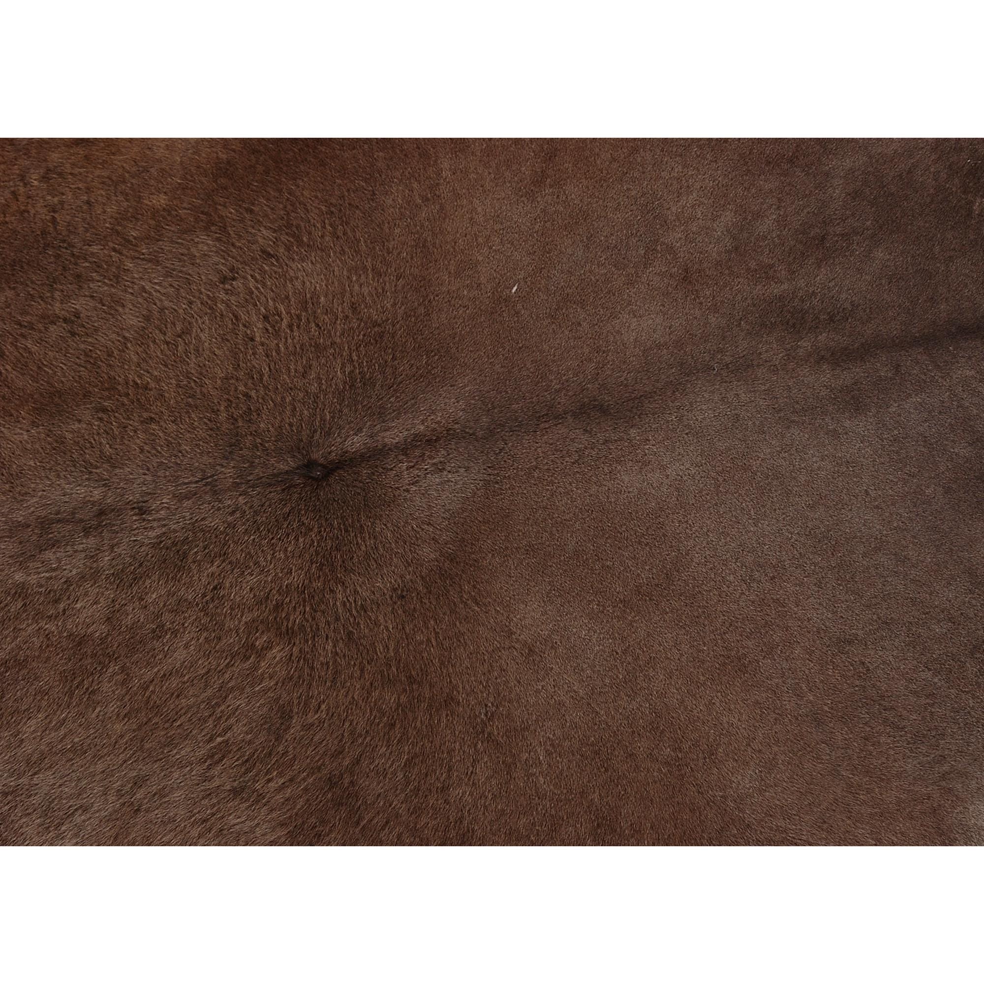 Luxurious Medium Brown and White Cowhide Rug for Bedroom/Living Room - Hypoallergenic, Handcrafted, and Durable Rustic Charm