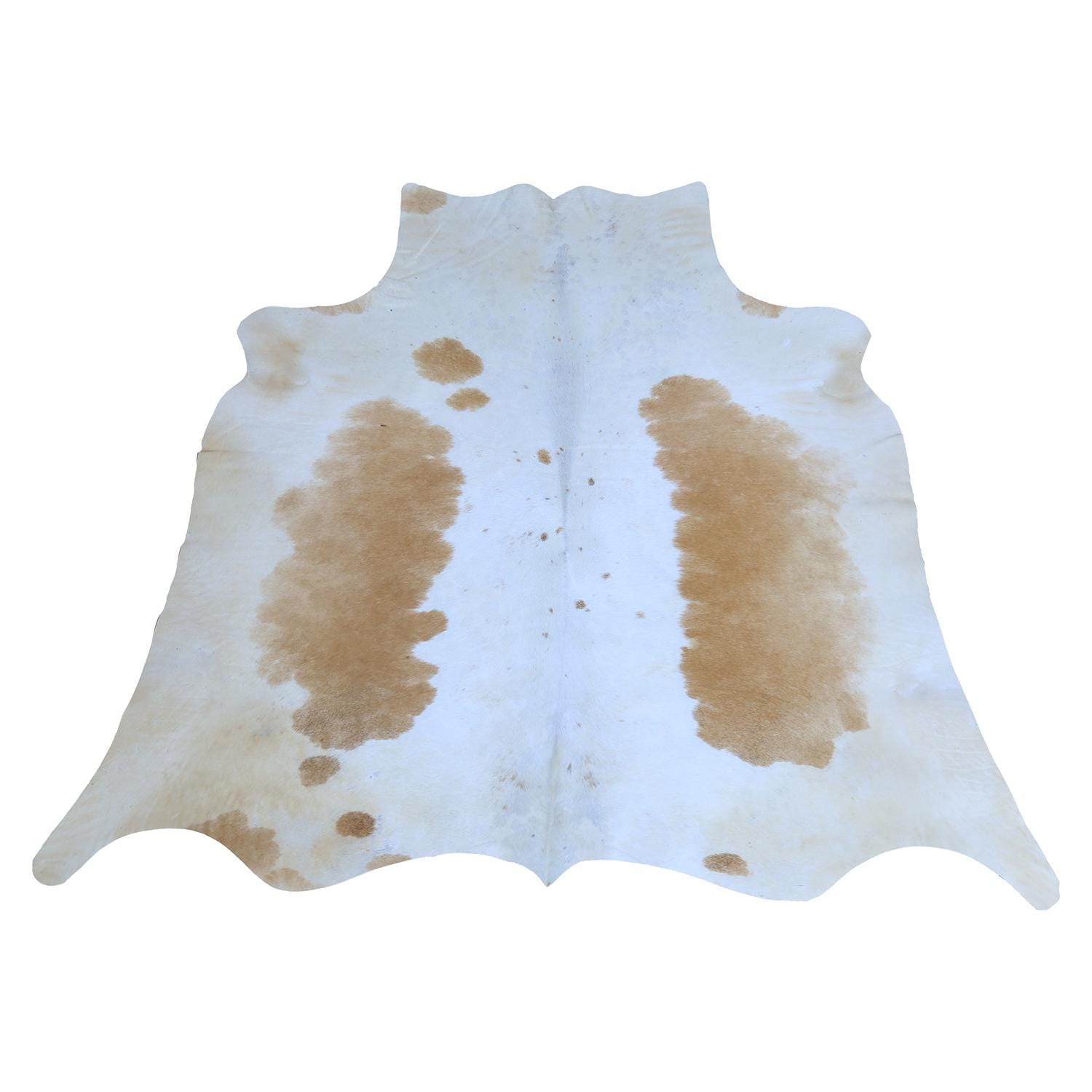 Rustic Charm Medium Brown & White Cowhide Rug - Handcrafted, Hypoallergenic, Unique Beauty - Durable - Elegant for Living Room/Bedroom