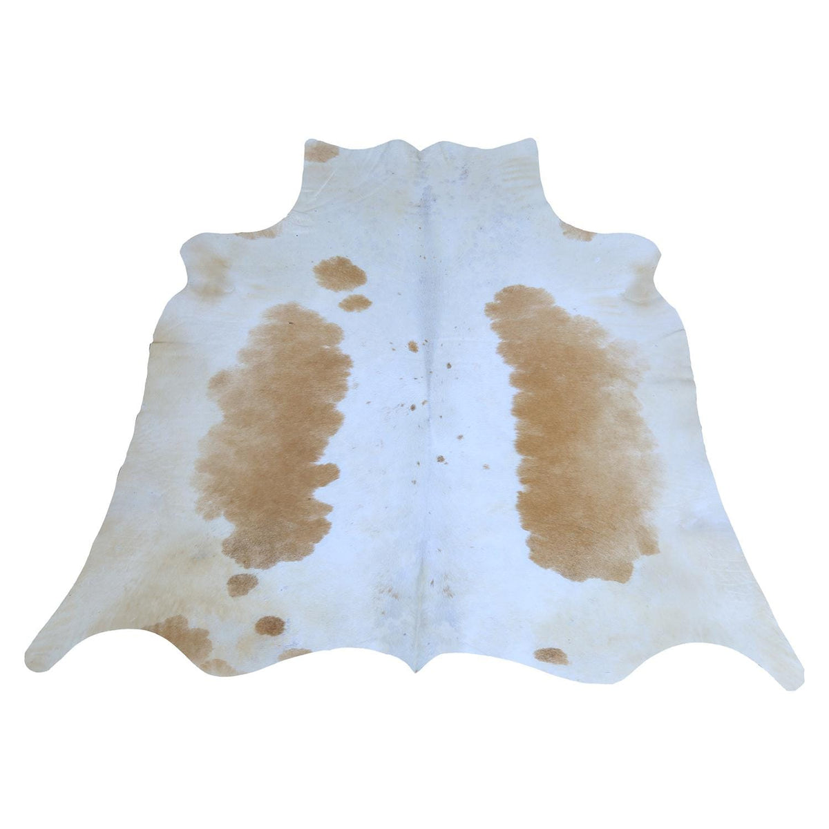 Rustic Charm Medium Brown & White Cowhide Rug - Handcrafted, Hypoallergenic, Unique Beauty - Durable - Elegant for Living Room/Bedroom