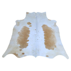 Rustic Charm Medium Brown & White Cowhide Rug - Handcrafted, Hypoallergenic, Unique Beauty - Durable - Elegant for Living Room/Bedroom