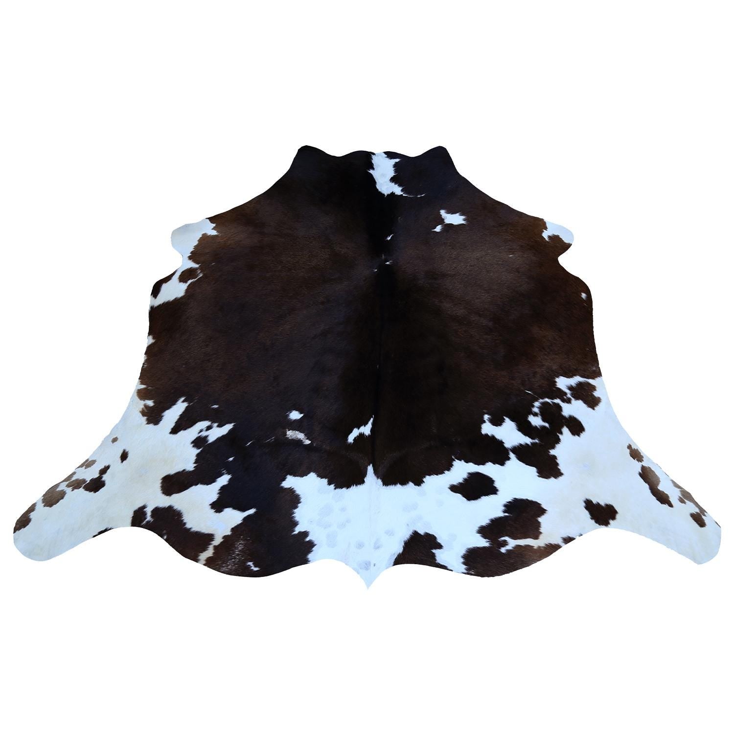 Luxury Brown & White Cowhide Rug | Non-Slip Backing | Hypoallergenic | Non-Shedding | Perfect for Bedroom - Living Room | Free Shipping in