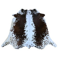 Luxurious Brown & White Cowhide Rug - Hypoallergenic, Non-Slip, Non-Shedding - Perfect for Bedroom - Living Room - Free UK Shipping