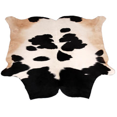 Luxurious Large Brown & White Cowhide Rug with Non-Slip Suede Back - Hypoallergenic - Non-Shedding - Perfect for Bedroom or Living Room -