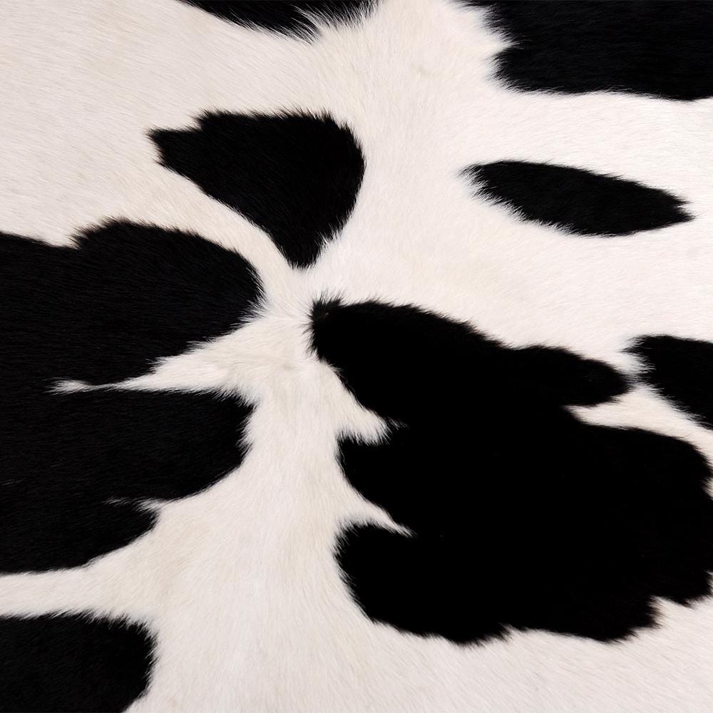 Luxurious Large Brown & White Cowhide Rug with Non-Slip Suede Back - Hypoallergenic - Non-Shedding - Perfect for Bedroom or Living Room -