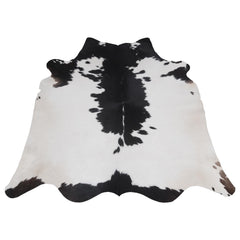 Sophisticated Black & White Cowhide Rug - Hypoallergenic - Non-Slip Large Animal Print Carpet for Home Decor - Unique Hand-Selected Design - Celestial Leather Limited