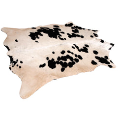 Luxury Brown & White Cowhide Rug for Bedroom - Living Room - Hypoallergenic, Non-Slip Suede Back, Non-Shedding - Free Shipping Across UK!