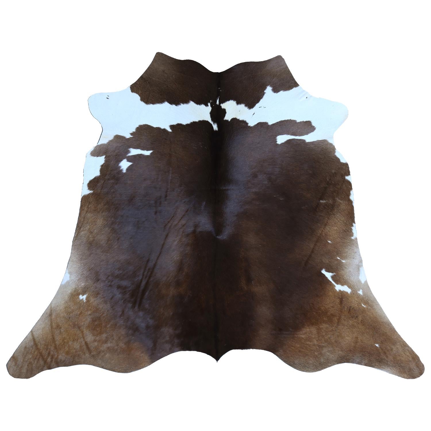 Luxury Brown & White Cowhide Rug | Large Size | Hypoallergenic, Non-Slip, Non-Shedding | Perfect for Bedroom - Living Room | Free UK