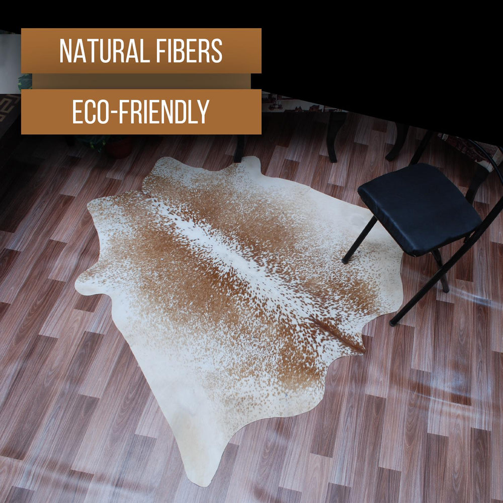 Luxury Brown & White Cowhide Rug for Elegant Home Decor - Hypoallergenic, Non-Slip, Non-Shedding - Perfect for Upholstery - Area Rugs - Free - Celestial Leather Limited