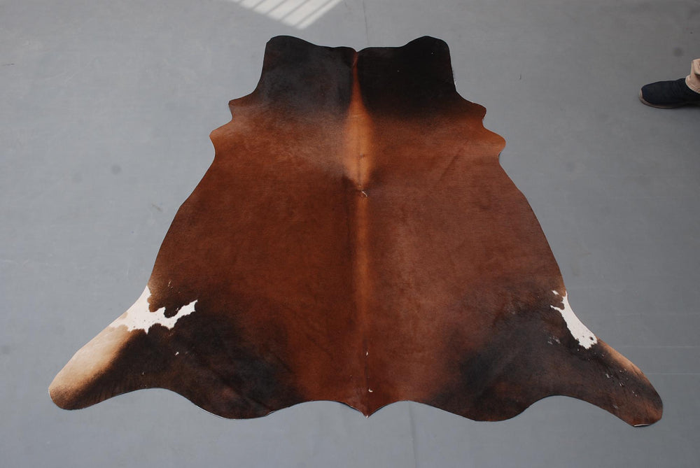 Luxurious Hypoallergenic Cowhide Rug with Stunning Red & White Animal Pattern - Non-Slip Suede Backing - Large Size - Versatile and Durable - Celestial Leather Limited