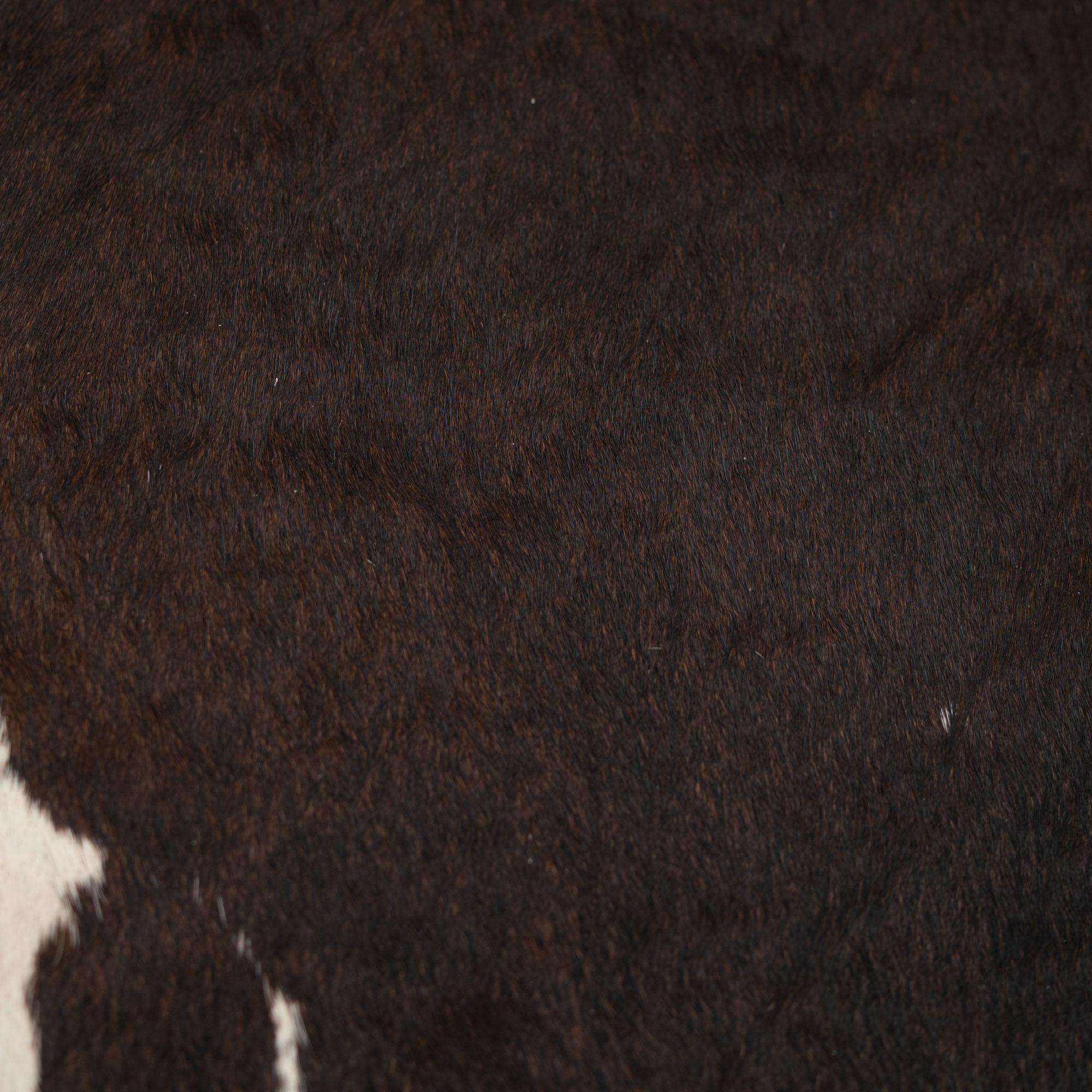 Stunning Large Dark Brown & White Cowhide Rug - Hypoallergenic - Non Slip Suede Back - Handselected Premium Hides - Free UK Shipping - Celestial Leather Limited
