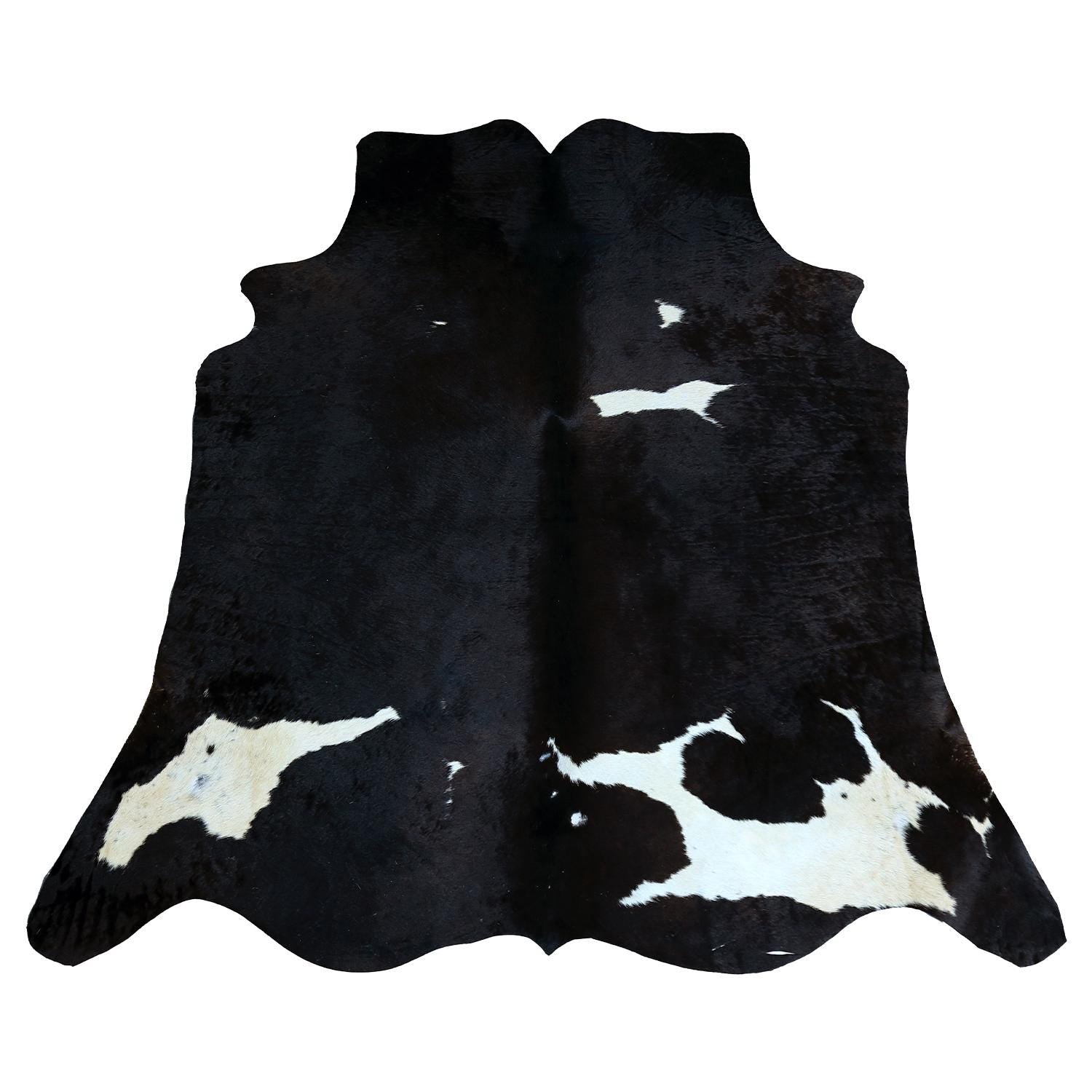 Luxury Black & White Cowhide Rug With Natural Hair | Large Size, Hypoallergenic, Non-Slip Back | Elegant Home Decor - Celestial Leather Limited