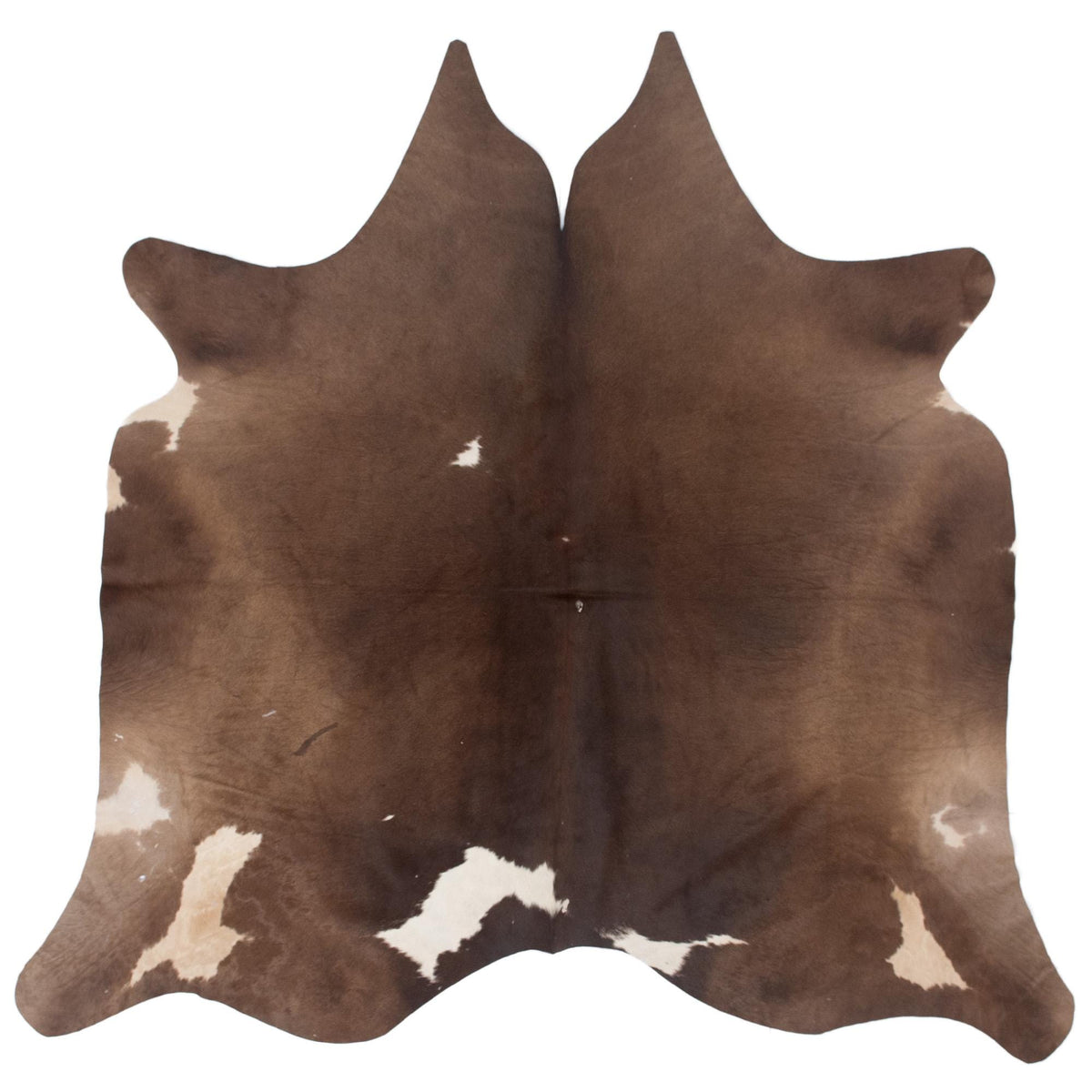 Luxurious Brown & White Cowhide Rug | Hypoallergenic - Non-Slip | Top Quality Natural Cow Skin for Home Decor - Upholstery - Free Shipping