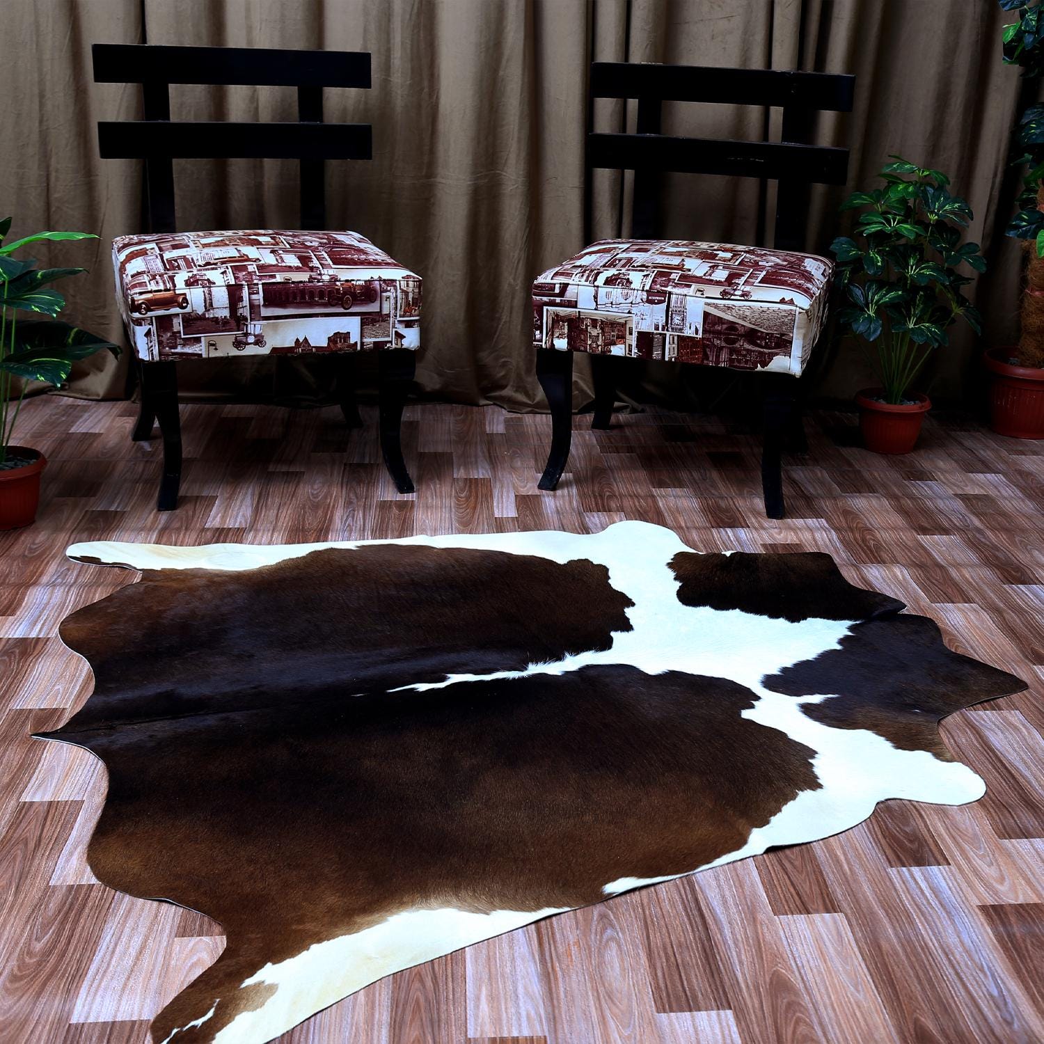 Luxurious Hypoallergenic Cowhide Rug with Non-Slip Suede Back - Elegant Centerpiece for Bedroom or Living Room - Free UK Shipping - Celestial Leather Limited