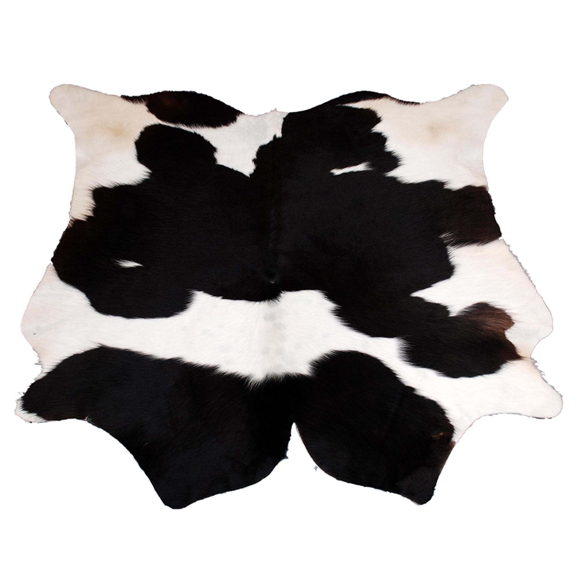 Stunning Black & White Cowhide Rug with Animal Print Design | Luxurious - Durable Accent for Home Decor - Celestial Leather Limited