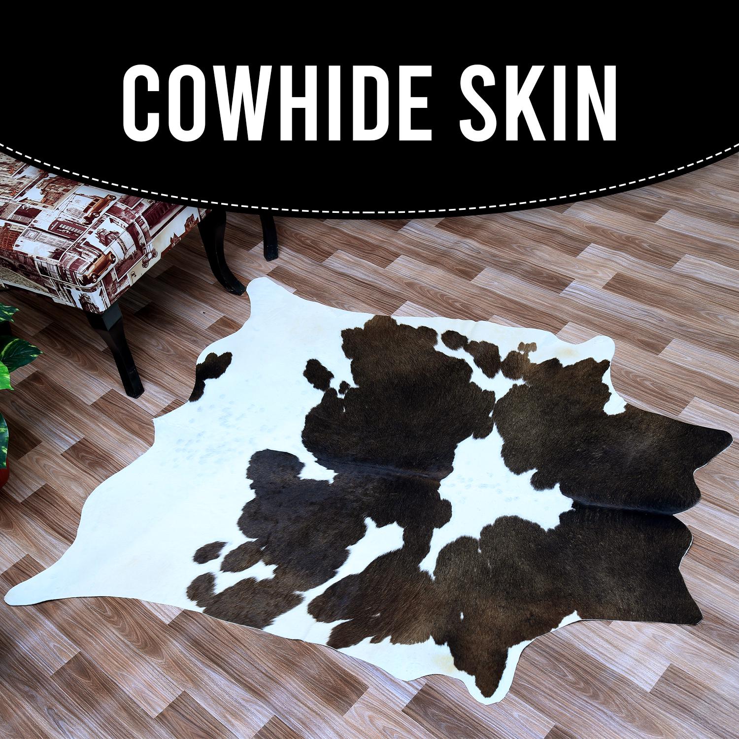 Stunning Animal Print Cowhide Rug - Hypoallergenic, Non-Slip Suede Back, Hand-Selected Premium Hide - Free UK Shipping - Celestial Leather Limited