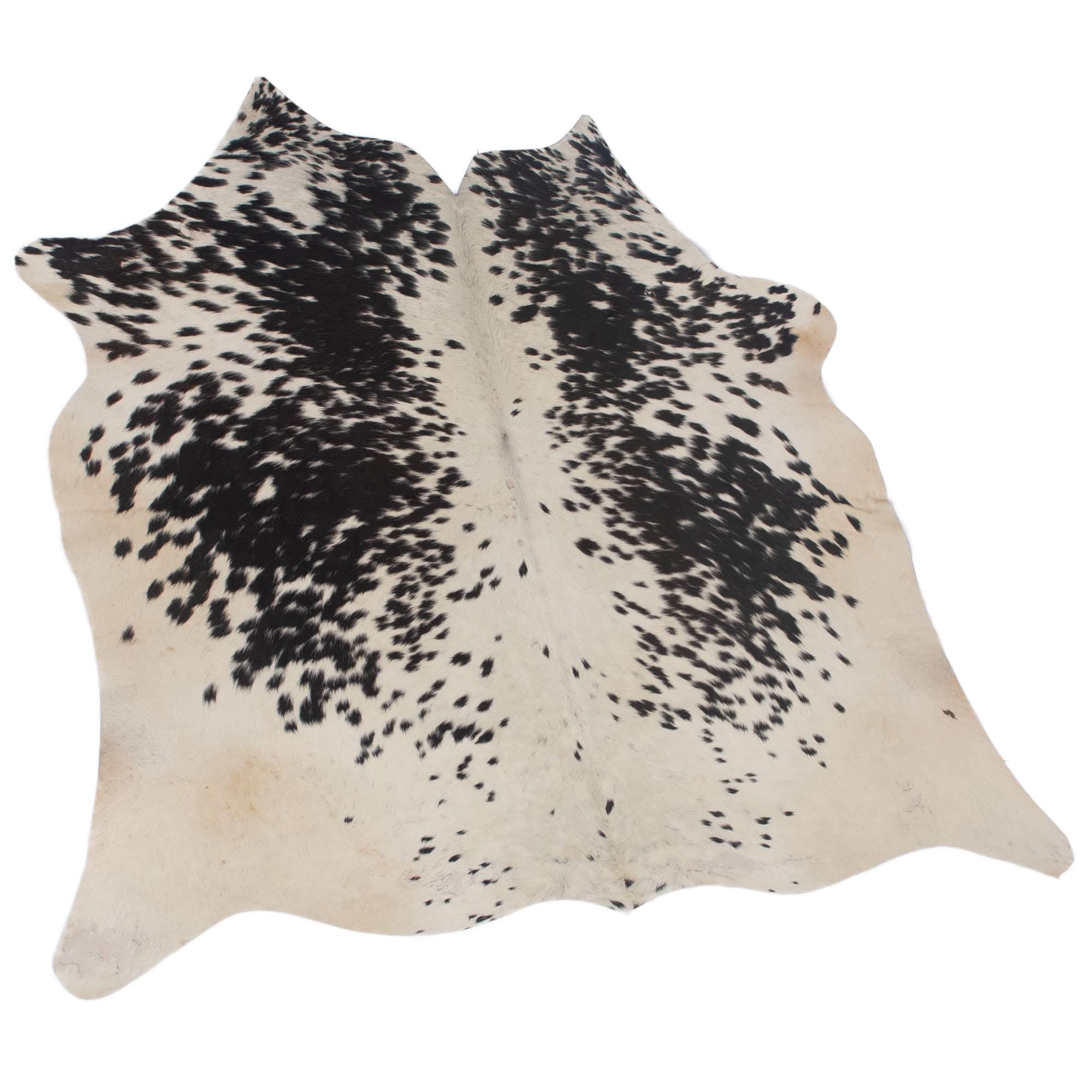 Luxurious Large Animal Print Cowhide Rug - Hypoallergenic & Non-Slip with Unique Markings - Perfect Centerpiece for Bedroom or Living Room