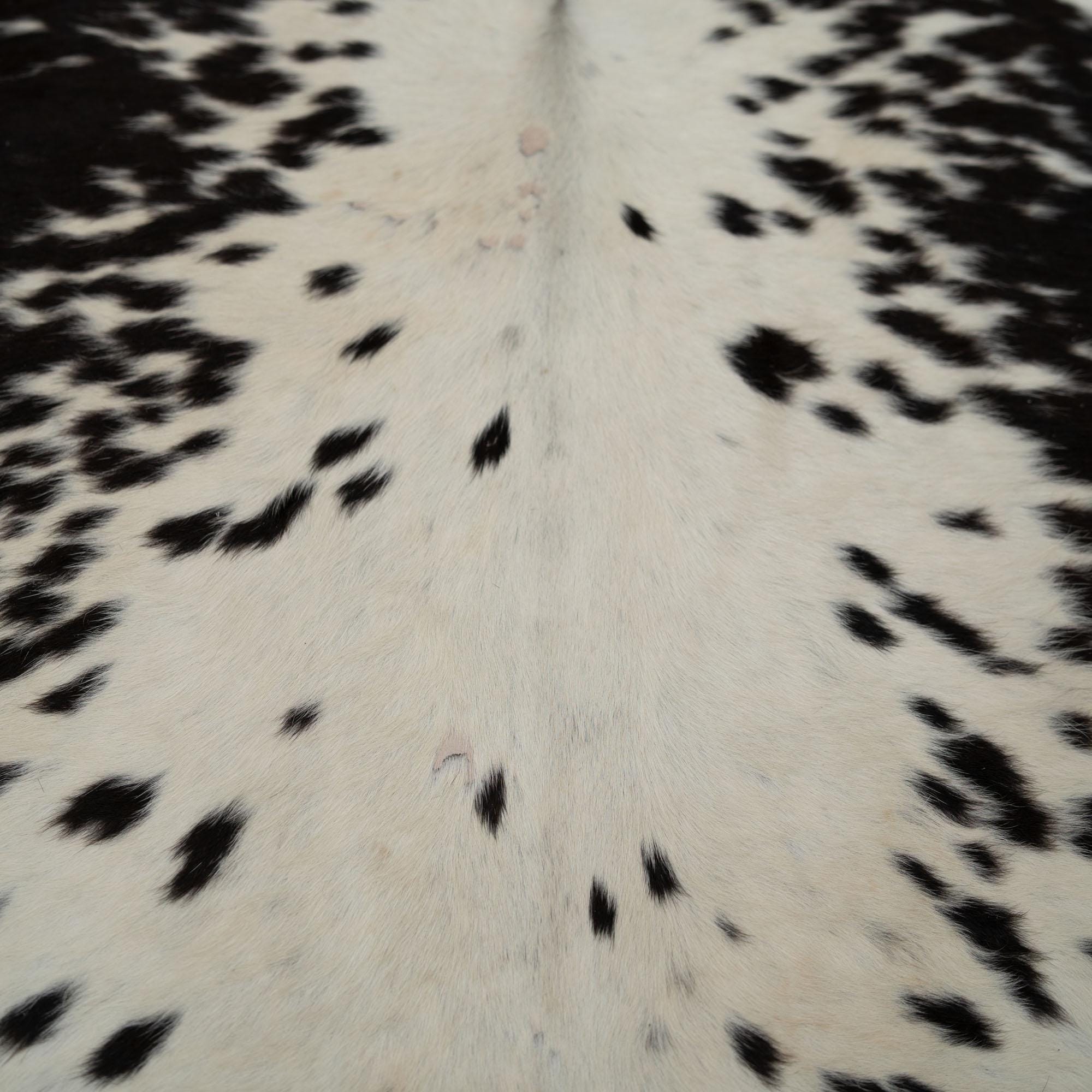Luxurious Large Animal Print Cowhide Rug - Hypoallergenic & Non-Slip with Unique Markings - Perfect Centerpiece for Bedroom or Living Room