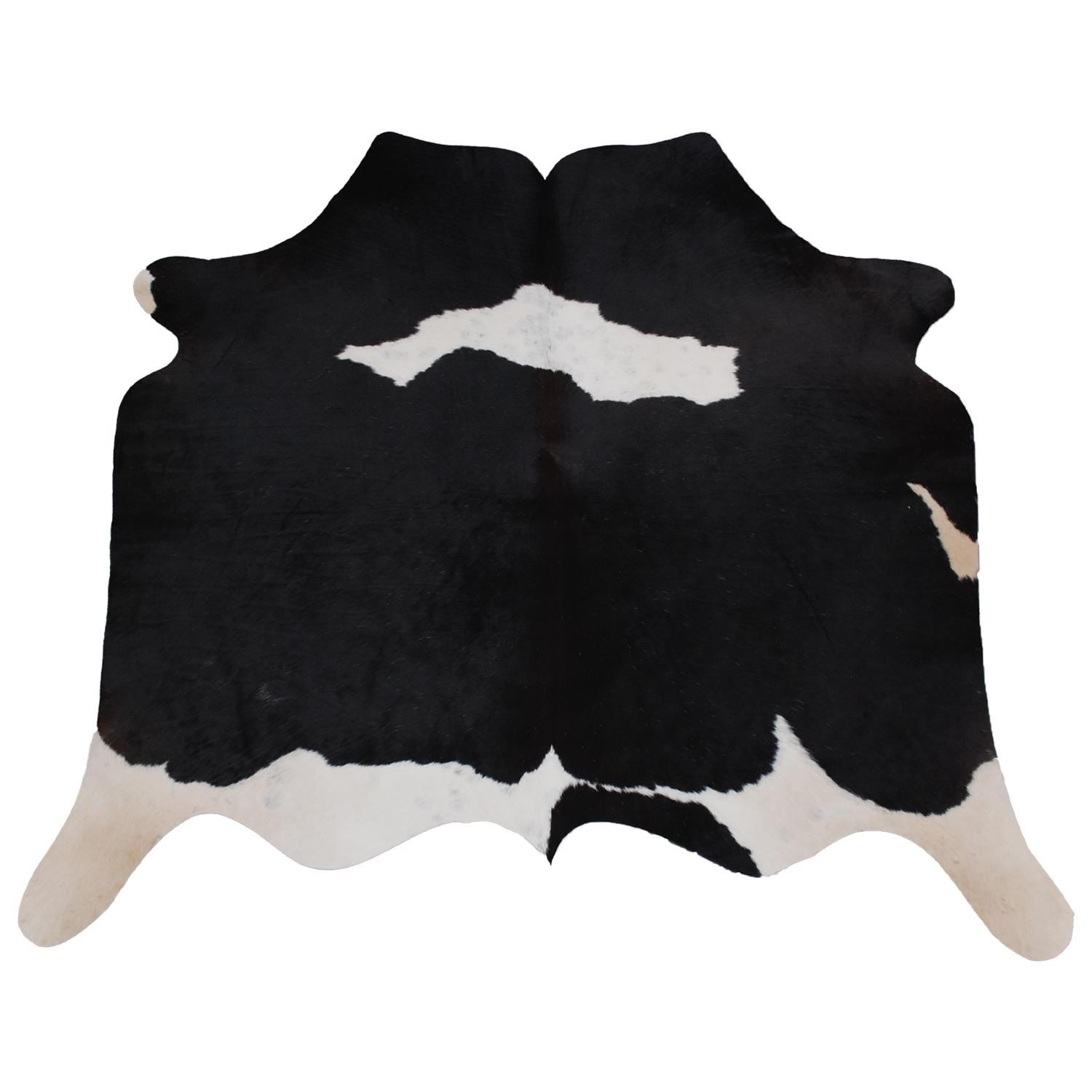 Luxuriously Handcrafted Natural Cowhide Area Rug - Hypoallergenic, Non-Slip Backing, Unique Markings, Durable and Versatile