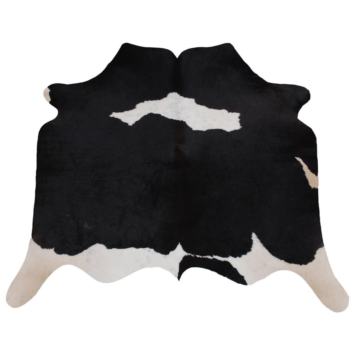 Luxuriously Handcrafted Natural Cowhide Area Rug - Hypoallergenic, Non-Slip Backing, Unique Markings, Durable and Versatile