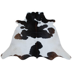 Luxurious Large Brown & White Cowhide Rug for Bedroom/Living Room Decor - Hypoallergenic, Non-slip Suede Back, Non-shedding - Free Shipping - Celestial Leather Limited