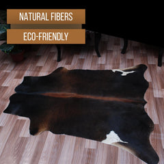 Luxurious Red & White Cowhide Rug - Soft - Hypoallergenic Hide Carpet for Any Room - Non-Slip Backing - Free UK Shipping - Celestial Leather Limited