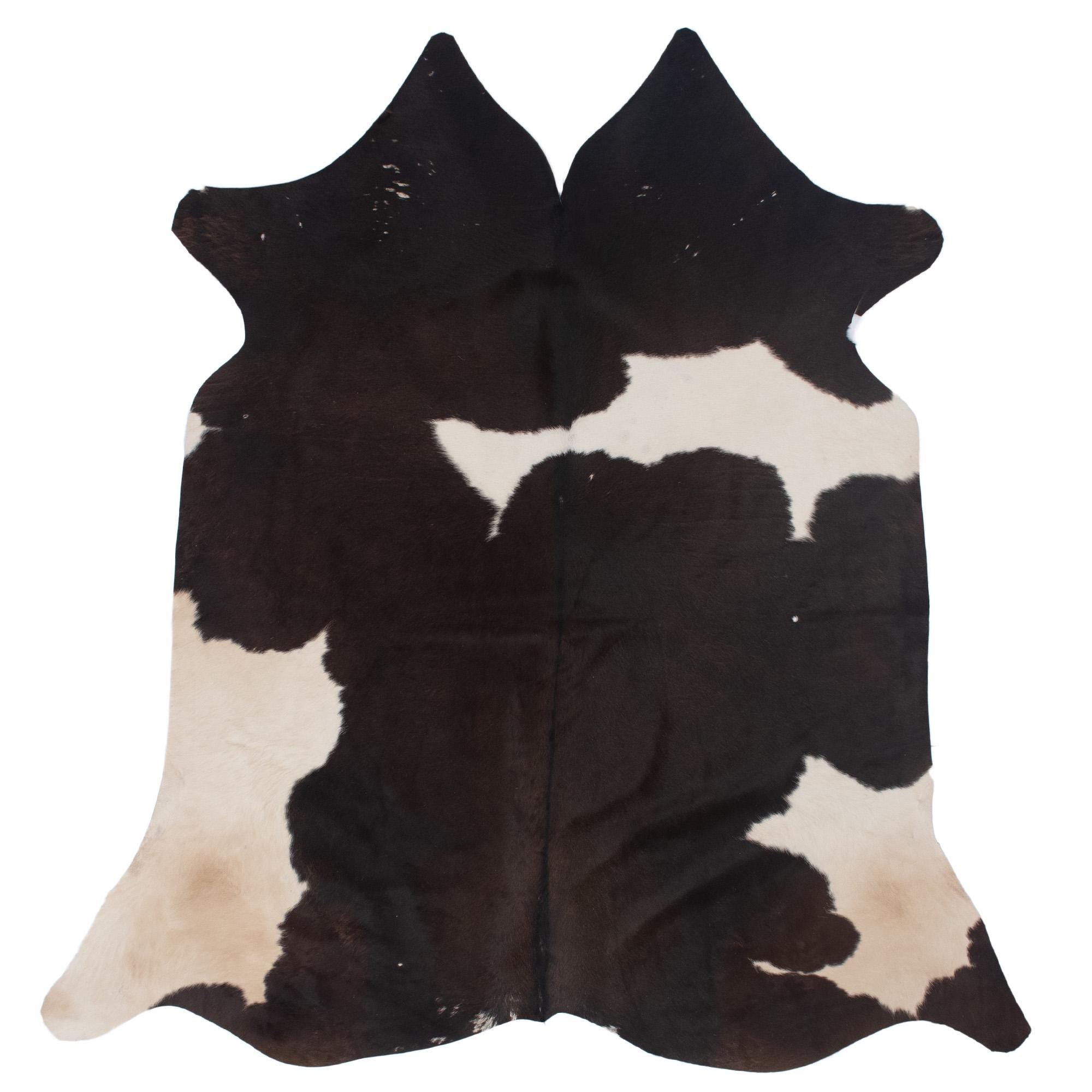 Luxurious Brown & White Cowhide Rug for Bedroom - Living Room - Hypoallergenic, Non-Slip, Non-Shedding, Top Quality, Free UK Shipping!