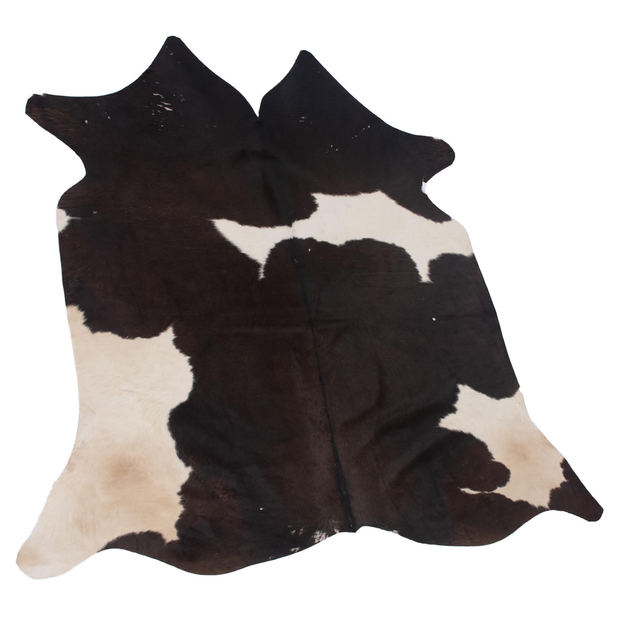 Luxurious Brown & White Cowhide Rug for Bedroom - Living Room - Hypoallergenic, Non-Slip, Non-Shedding, Top Quality, Free UK Shipping!
