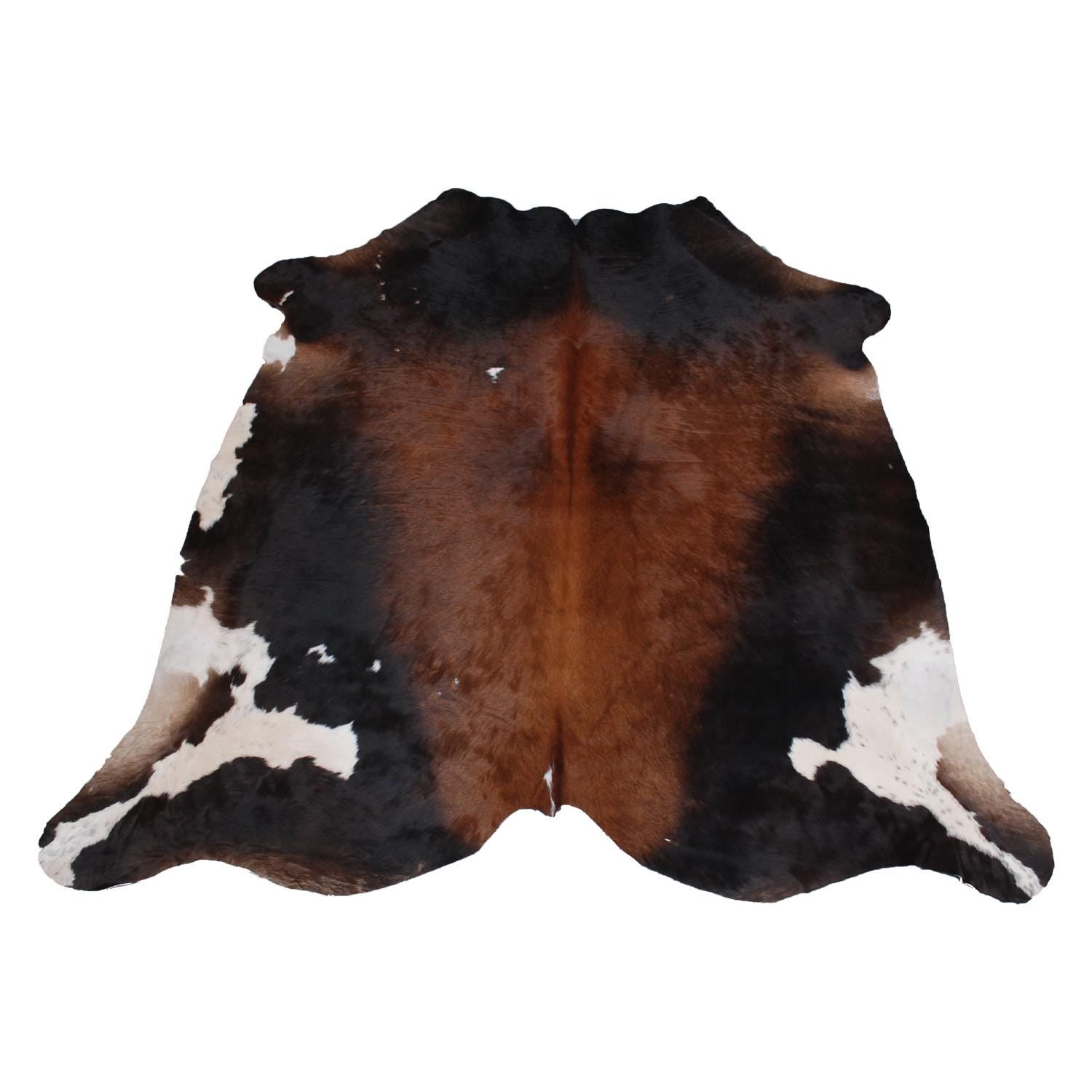 Luxury Red & White Cowhide Rug for Bedroom - Living Room - Hypoallergenic, Non-Shedding, Non-Slippery Suede Back - Large Size - Free - Celestial Leather Limited