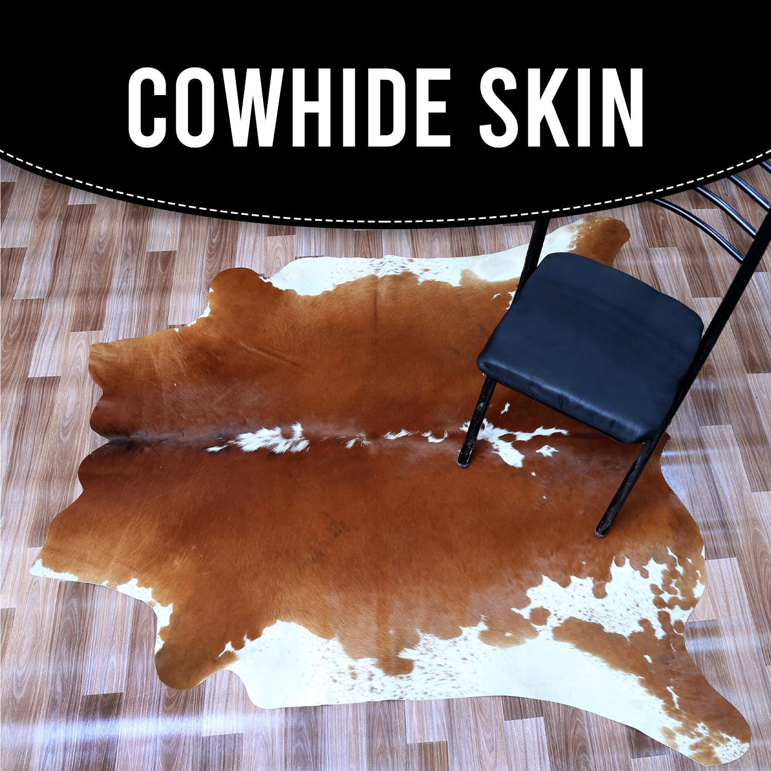 Luxury Red & White Cowhide Rug for Bedroom - Living Room - Hypoallergenic, Non-Slip Suede Back, Non-Shedding - Large Size - Free UK Shipping - Celestial Leather Limited